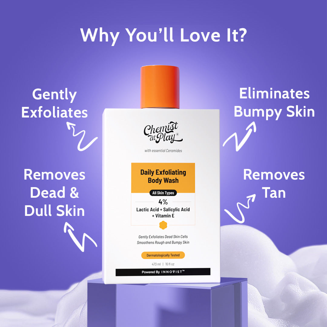The Daily Care Duo (Exfoliating Body Wash - 236 ml | Tri-Active Underarm Roll On - 40 ml)
