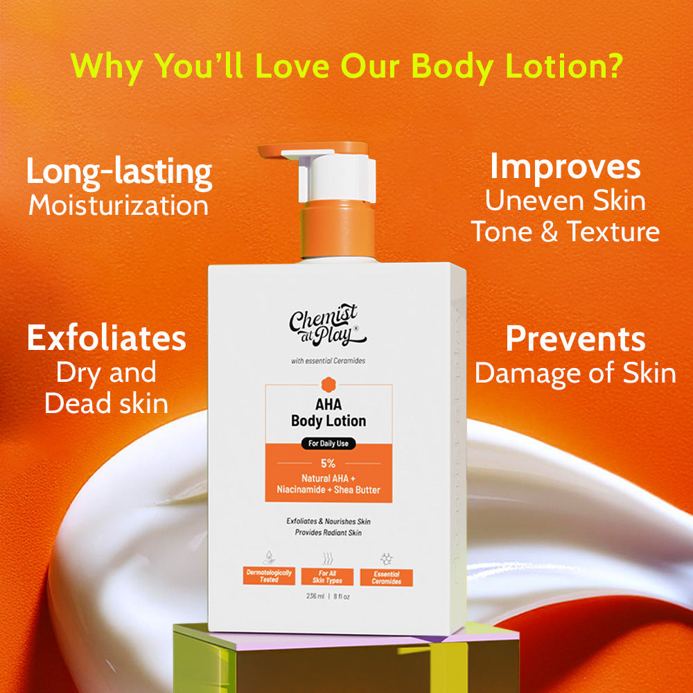 Detan Body Combo (Exfoliating Body Wash - 236 ml + AHA Body Lotion - 236 ml)