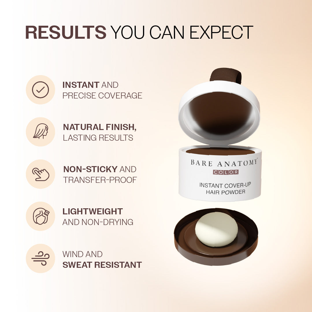 Instant Hair Cover-Up Powder (Brown Color) - 4 gm
