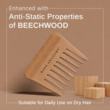 Bare Anatomy Wide Tooth Wooden Hair Comb