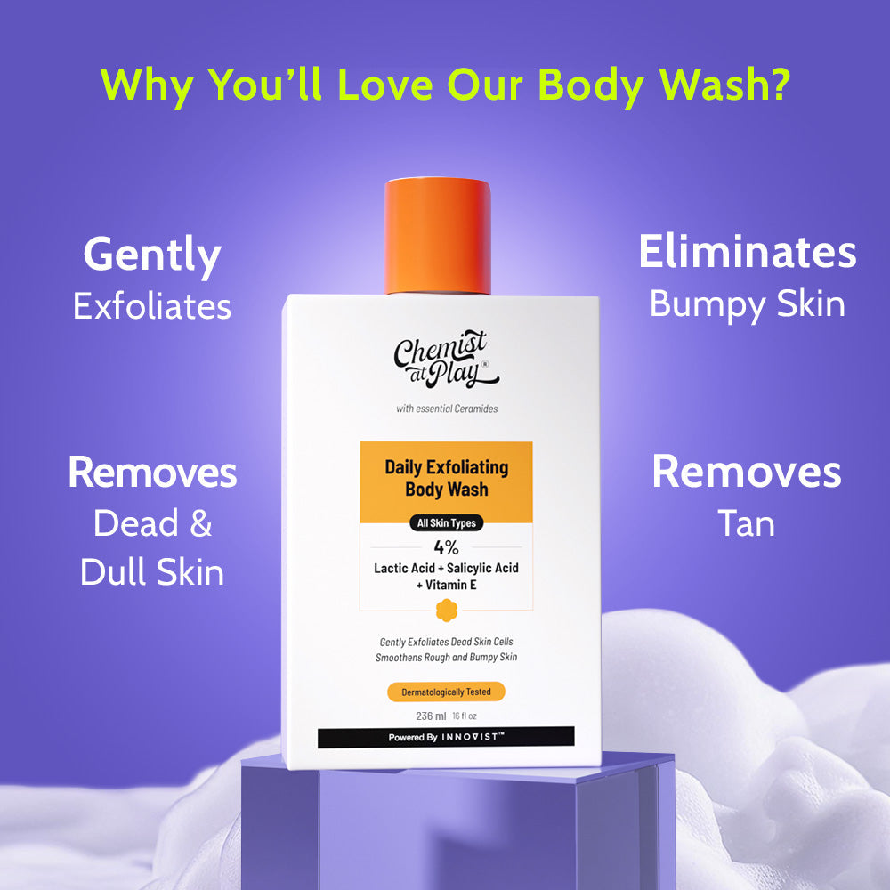 Detan Body Combo (Exfoliating Body Wash - 236 ml + AHA Body Lotion - 236 ml)