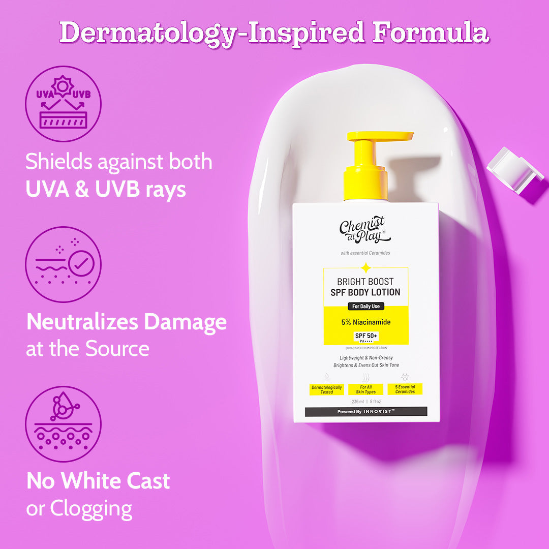 Bright Boost SPF Body Lotion with Niacinamide & SPF 50+ | 236 ml