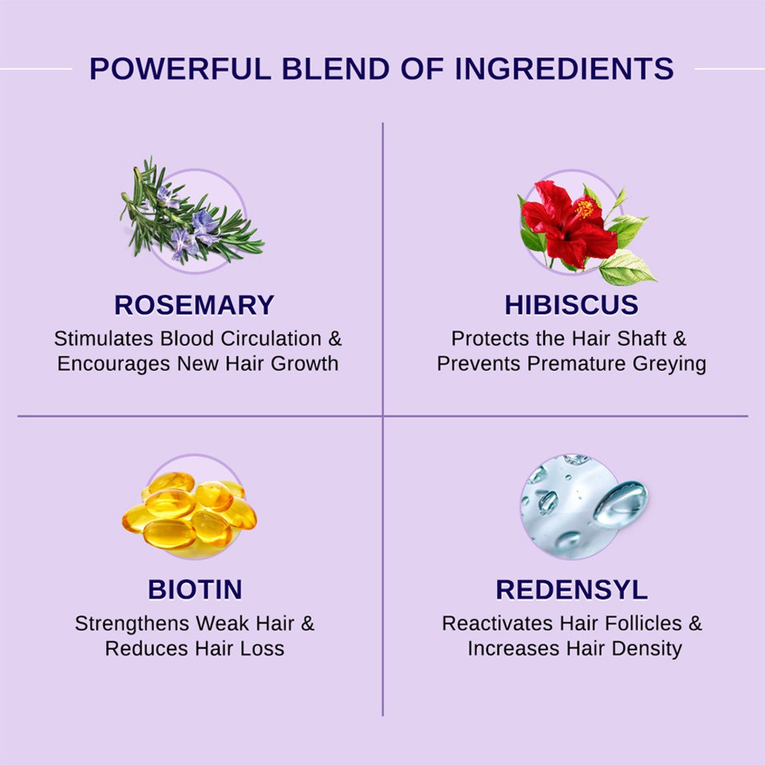 Rosemary & Hibiscus Hair Growth Oil - 100 ml | Pack of 3