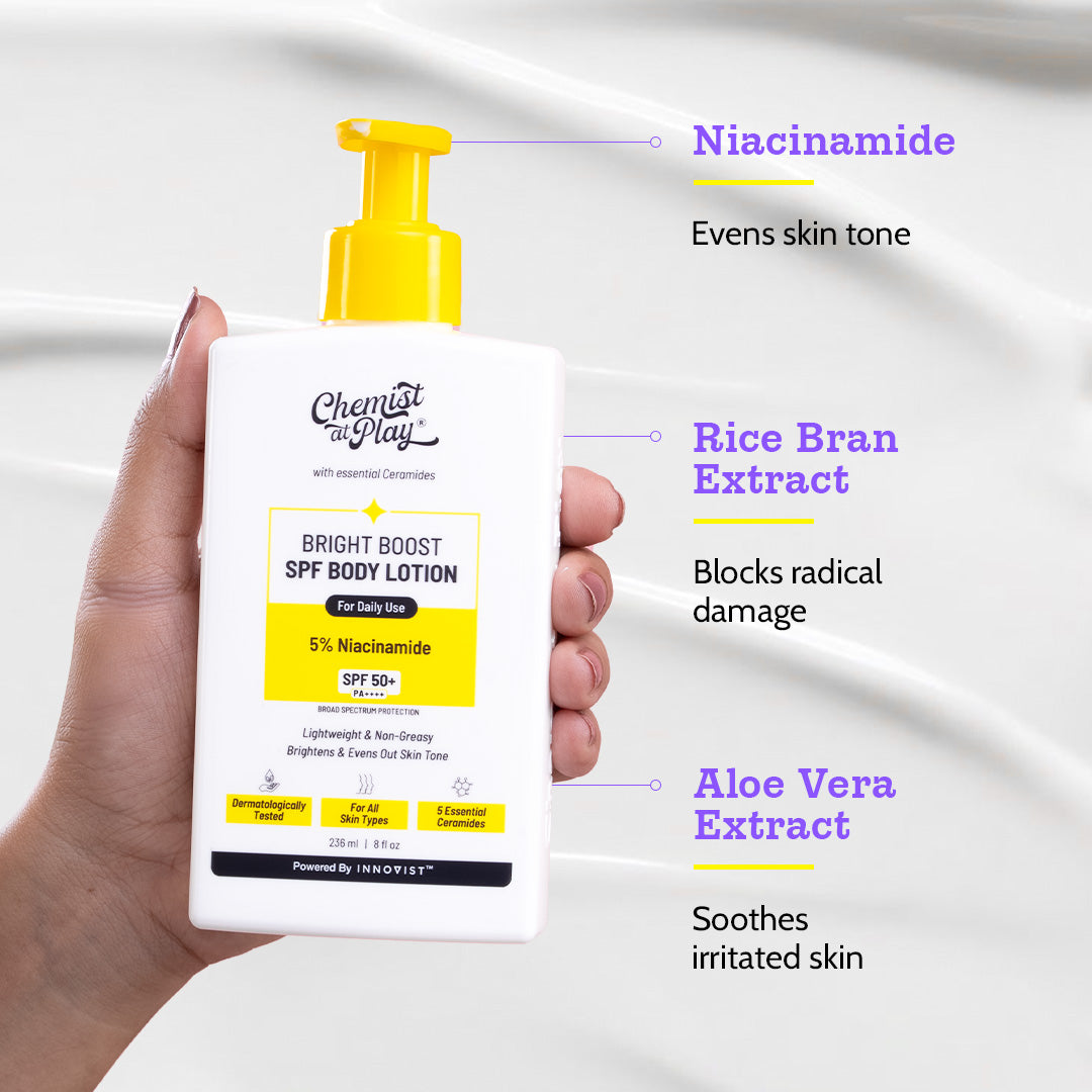 Bright Boost SPF Body Lotion with Niacinamide & SPF 50+ | 236 ml