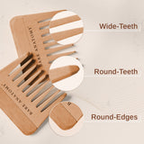 Bare Anatomy Wide Tooth Wooden Hair Comb