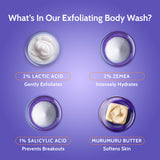 The Daily Care Duo (Exfoliating Body Wash - 236 ml | Tri-Active Underarm Roll On - 40 ml)