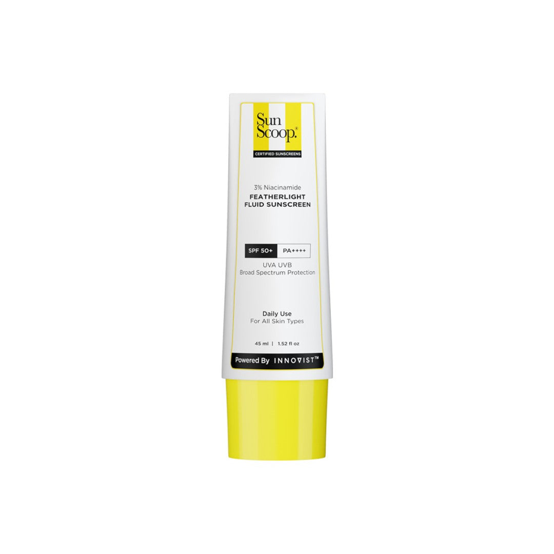 3% Niacinamide Featherlight Fluid Sunscreen| SPF 50+ PA++++| In-Vivo Tested - 45ml | Pack of 2