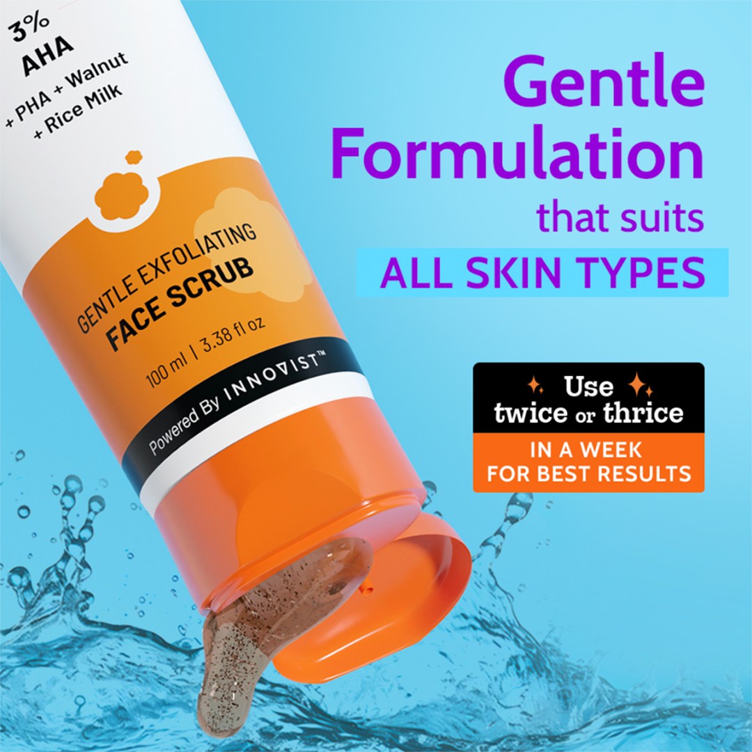Gentle Exfoliating Face Scrub for Blackheads & Tan Removal - 100 ml