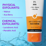 Gentle Exfoliating Face Scrub for Blackheads & Tan Removal - 100 ml