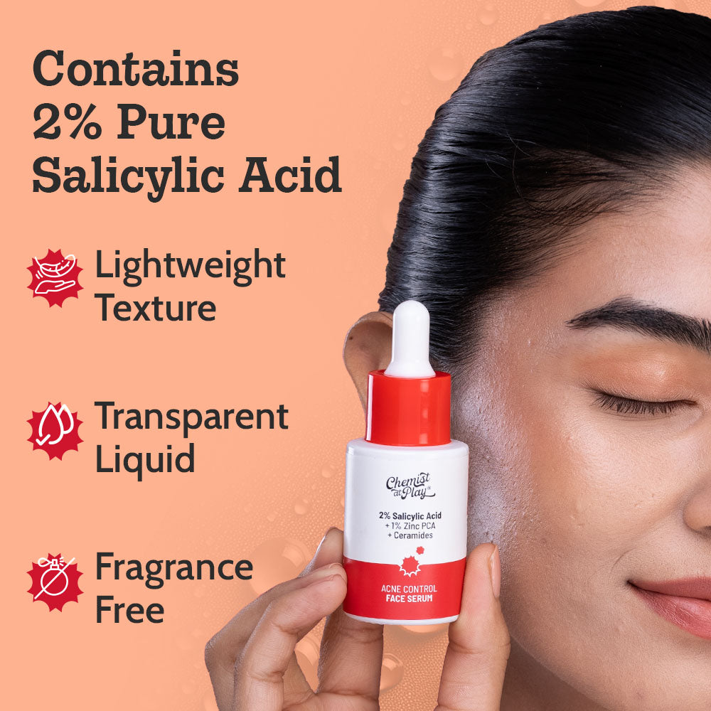 2% Salicylic Acid Face Serum for Acne Control - 30 ml