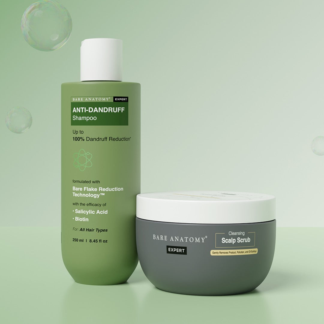Scalp Exfoliating Scrub (250 gm) and Anti-Dandruff Shampoo (250 ml) for Dandruff, Buildup & Scalp Exfoliation