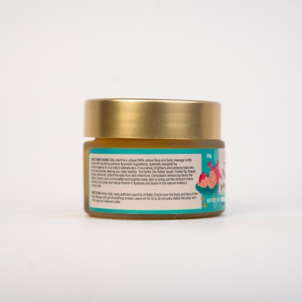BABY CHARM, Before Bath Massage Butter, Nurturing aura to your baby's skin-50g