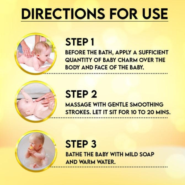 BABY CHARM, Before Bath Massage Butter, Nurturing aura to your baby's skin-50g