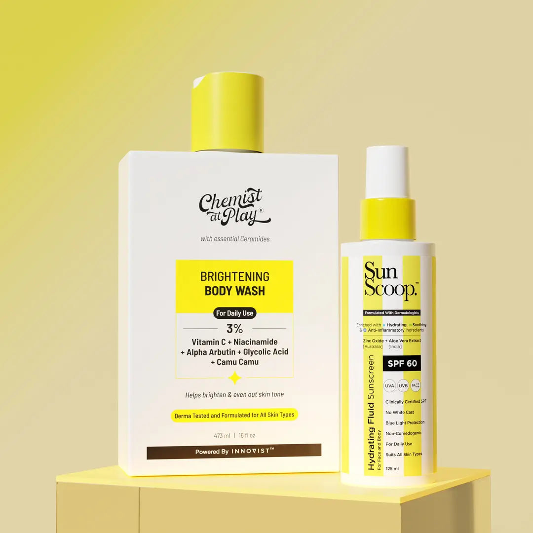 Brightening Boost Body Wash (473 ml) + Hydrating Fluid Sunscreen (125 ml) Combo