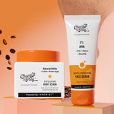Complete Exfoliation Duo (Gentle Exfoliating Face Scrub - 100 ml | Exfoliating Body Scrub - 75 gm)