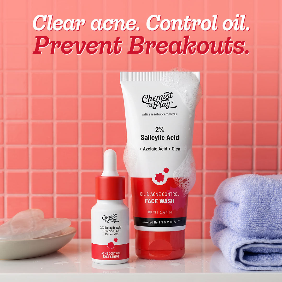 The Clear Skin Duo (2% Salicylic Acid Face Wash - 100 ml | Acne Control Face Serum - 10 ml)