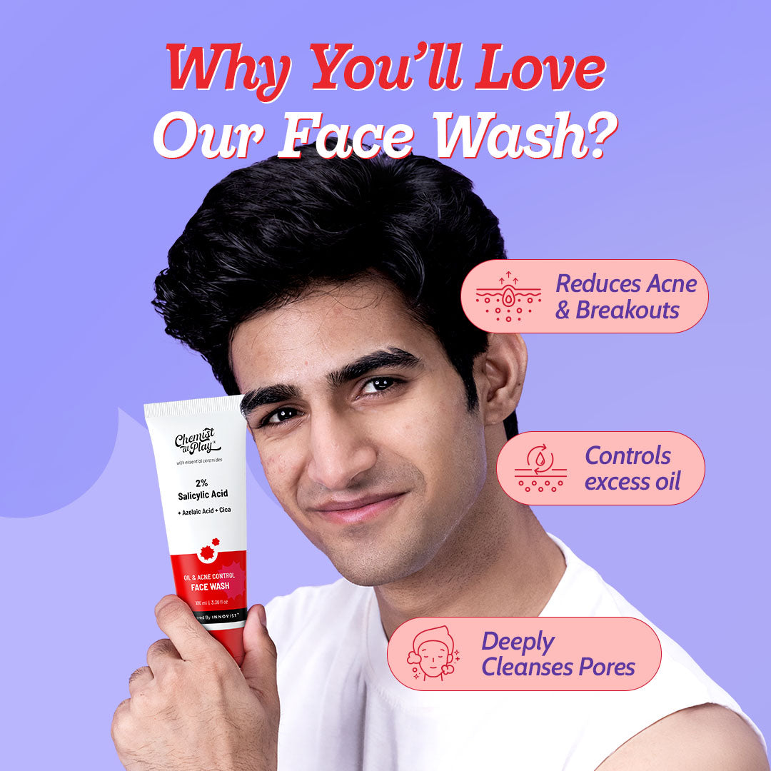 The Clear Skin Duo (2% Salicylic Acid Face Wash - 100 ml | Acne Control Face Serum - 10 ml)