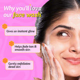 Glow & De-tan Essentials (Exfoliating Face Wash - 100 ml | Exfoliating Body Scrub - 75 gm)