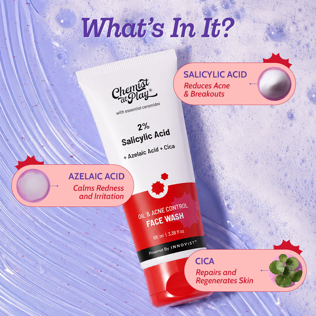 2% Salicylic Acid Face Wash for Acne & Oil Control - 100 ml