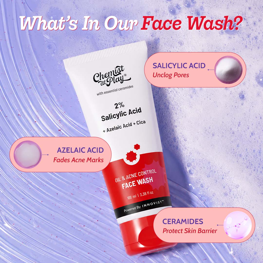 The Clear Skin Duo (2% Salicylic Acid Face Wash - 100 ml | Acne Control Face Serum - 10 ml)