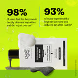 Deep Cleansing Body Wash with Activated Charcoal, Lactic & Glycolic Acid - 236 ml