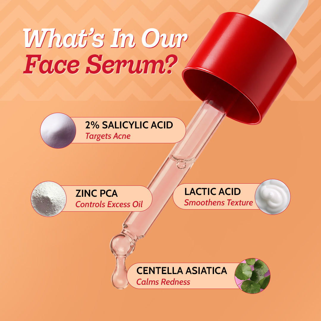 The Clear Skin Duo (2% Salicylic Acid Face Wash - 100 ml | Acne Control Face Serum - 10 ml)