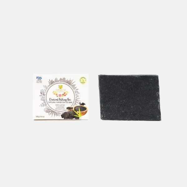 Charcoal Bathing Bar - (Exfoliating, Cleansing, Detoxifying) Natural Handcrafted Bar(125g)