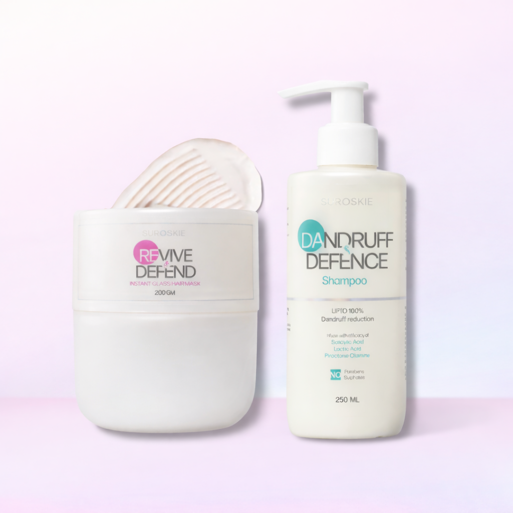 Hair Care Combo (Anti dandruff shampoo + Instant Glass Hair Mask)