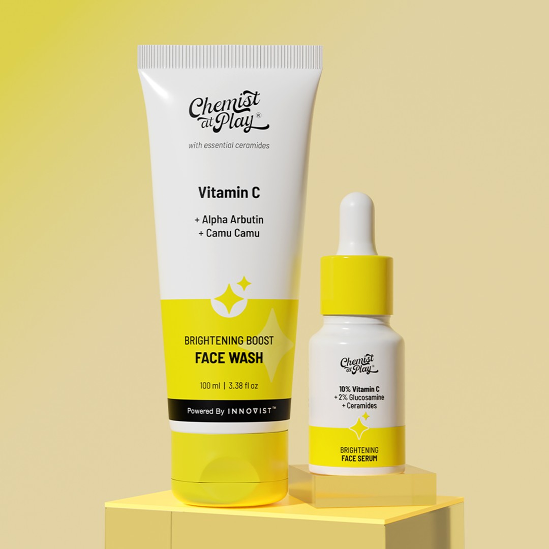 Vitamin C Face Care Combo (Brightening Boost Face Wash - 100ml | 10% Vitamin C Face Serum - 10 ml)
