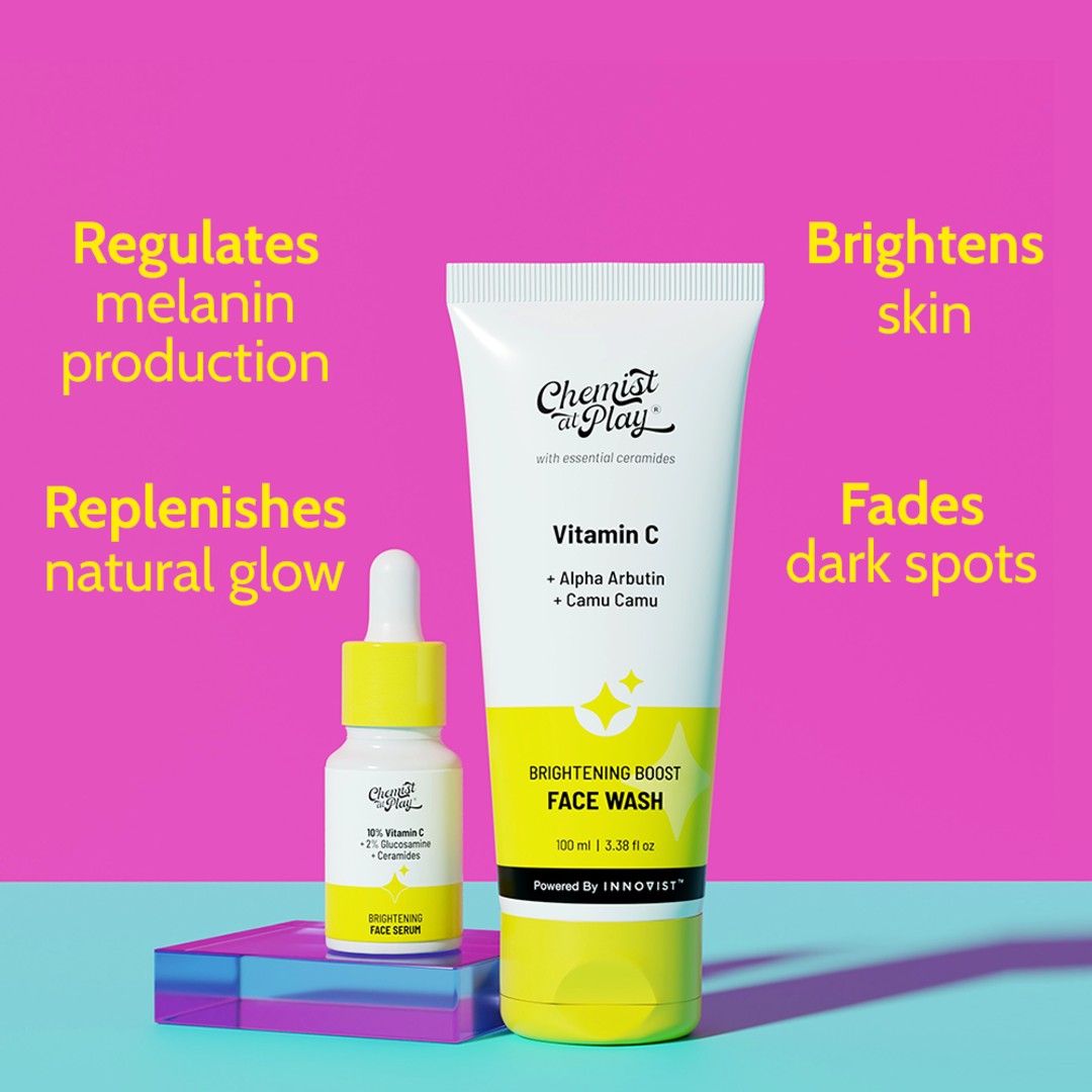 Vitamin C Face Care Combo (Brightening Boost Face Wash - 100ml | 10% Vitamin C Face Serum - 10 ml)