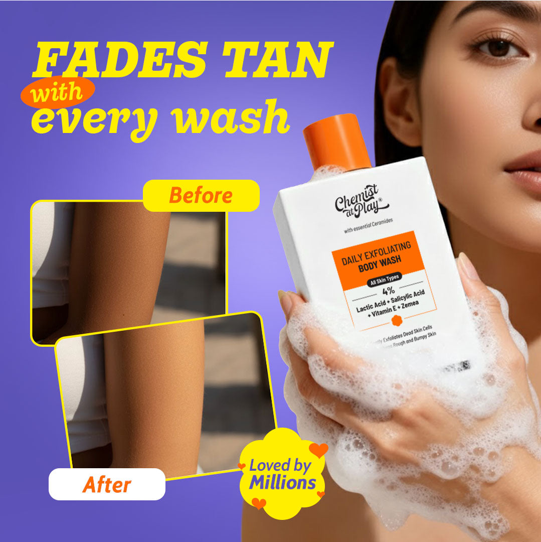 Exfoliating Body Wash with Lactic Acid & Salicylic Acid - 236 ml | Pack of 3