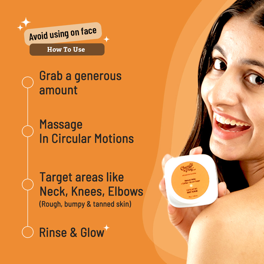 Exfoliation Essentials Set (Exfoliating Body Scrub - 75 gm | AHA Body Lotion - 236 ml)
