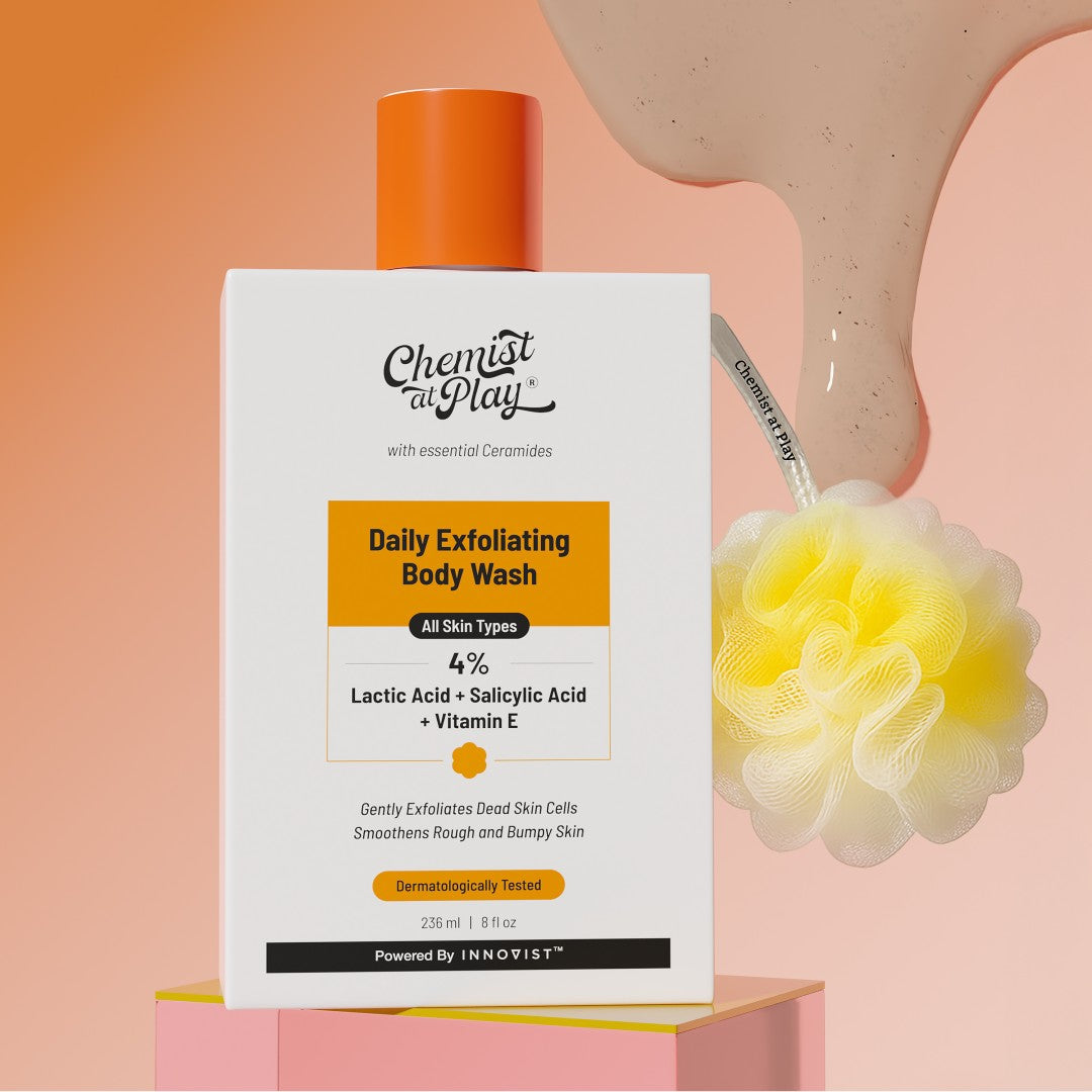 Exfoliating Body Wash with Lactic Acid & Salicylic Acid with Loofah - 236 ml