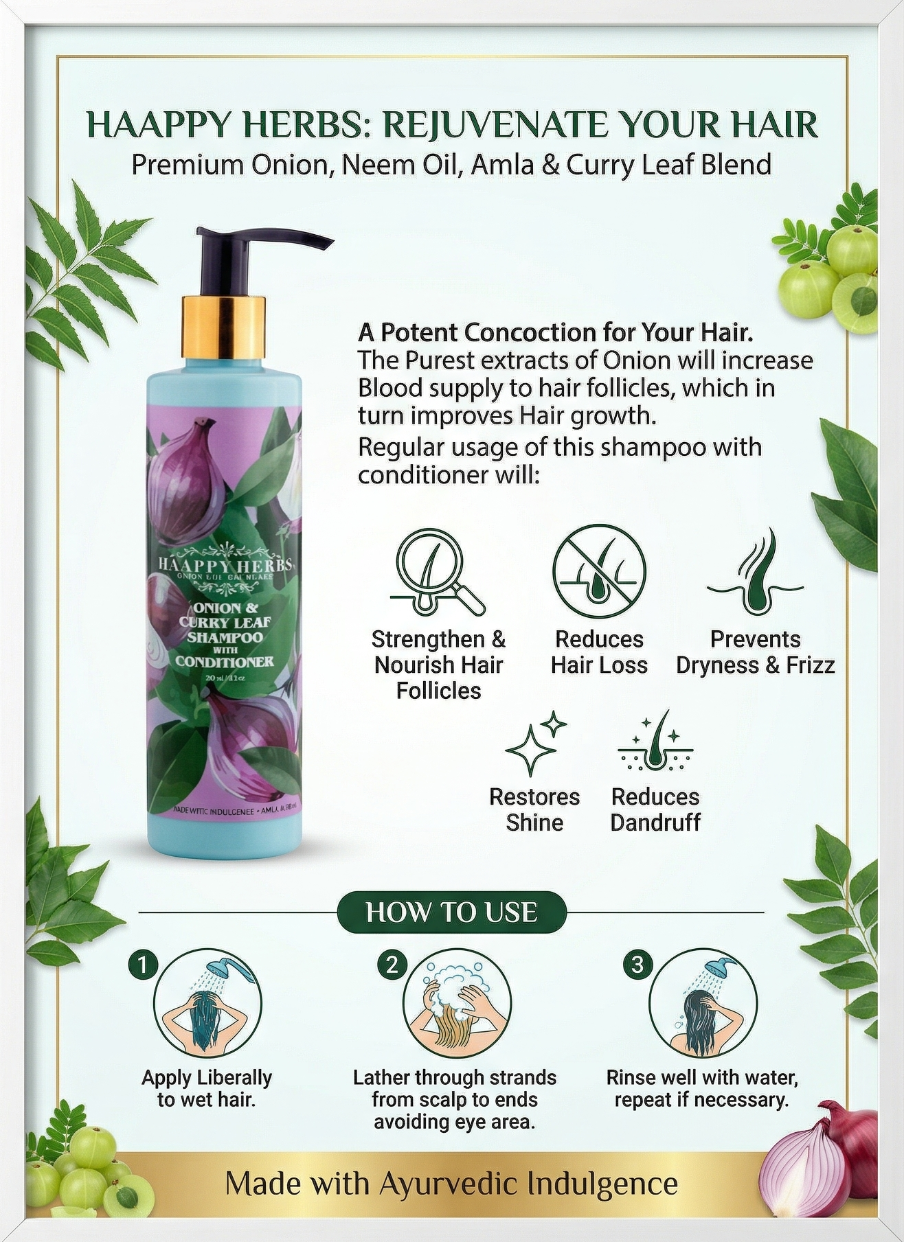 Onion & Curry Leaf Shampoo With Conditioner
