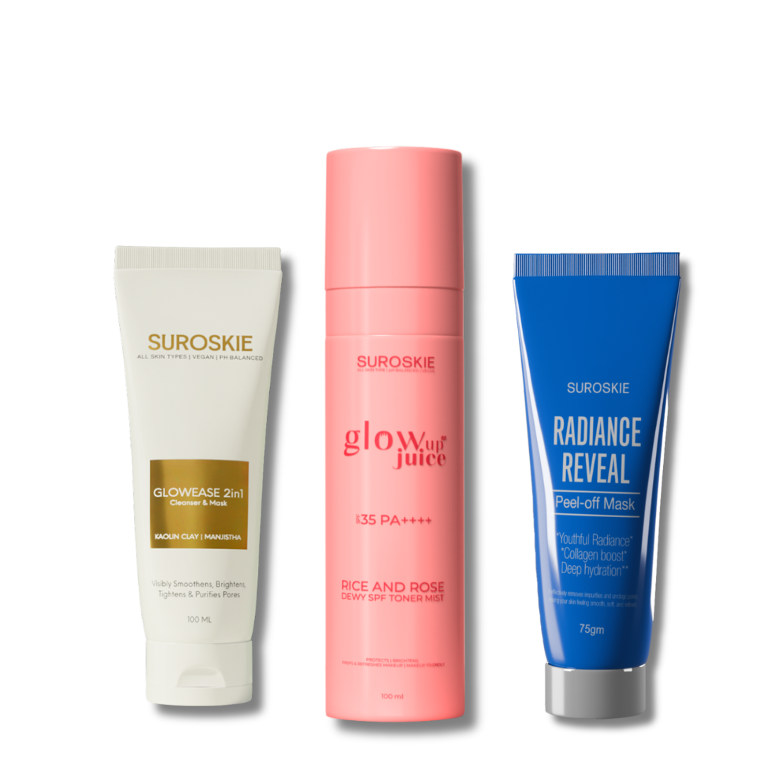 Korean Facial Combo ( Glow Ease + Radiance Reveal + Glow Up Juice )