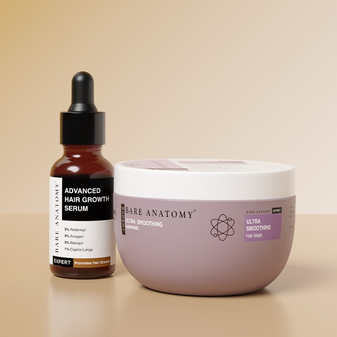 Hair Growth Serum (30 ml) & Ultra Smoothing Mask (250 gm) Combo