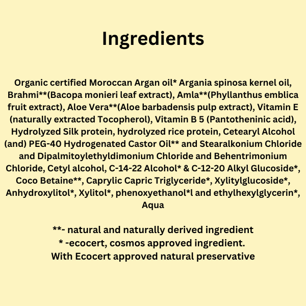 Organic Argan oil and Brahmi Deep nourishing hair conditioner-200ml