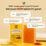Gluta + Kesar Soap(Pack of 2) | Brightening Instant Glow + Tan Removal Soap