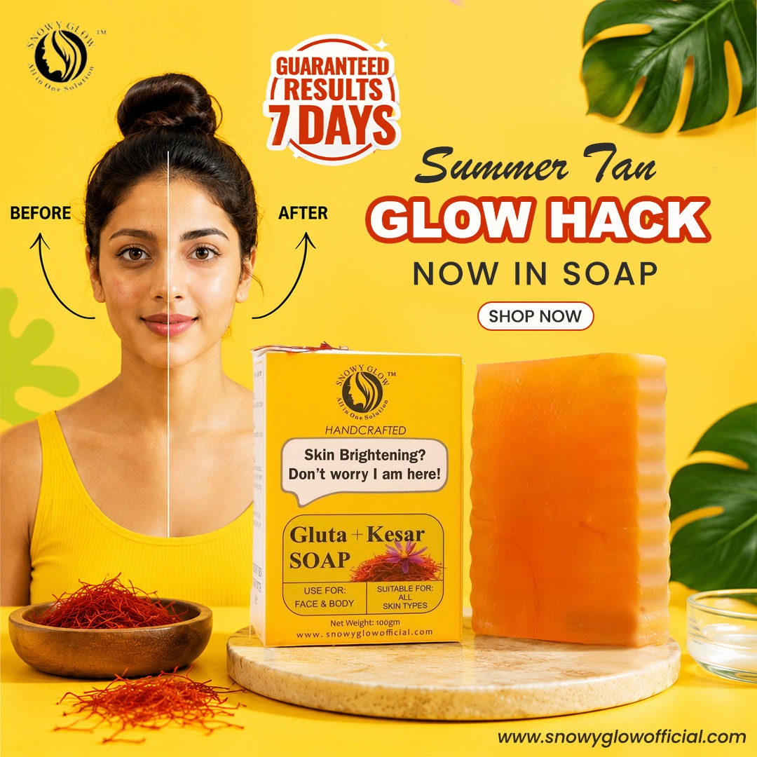 Snowy Glow Gluta + Kesar Soap (100gm)