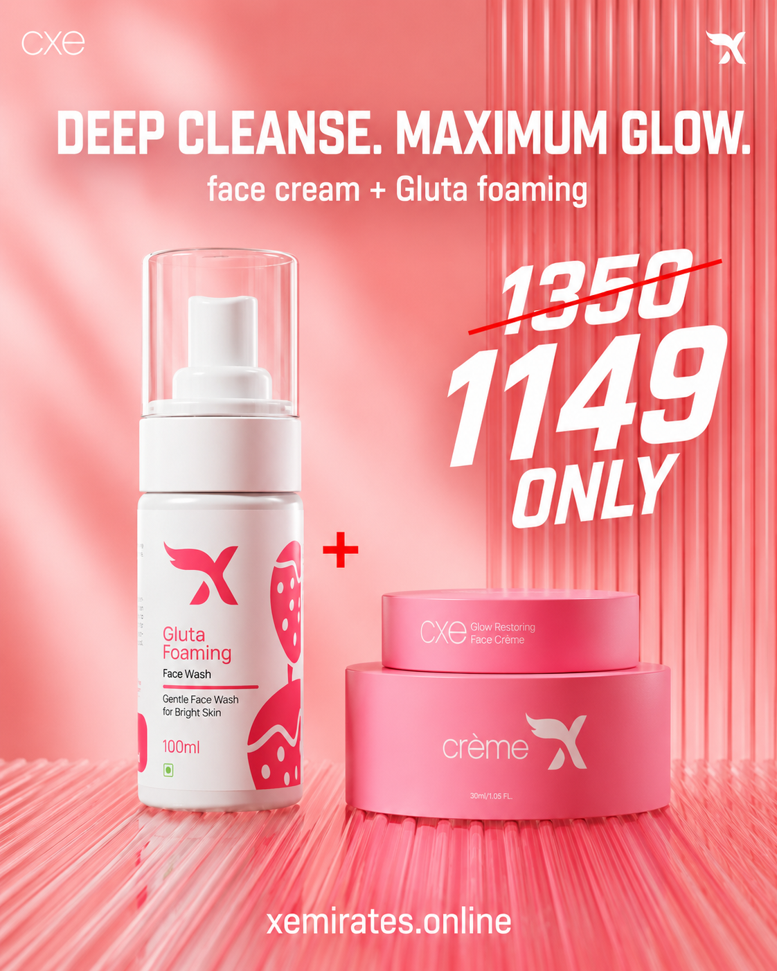COMBO OFFER — CREME X + GLUTA FOAMING FACE WASH