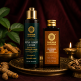 The Kerala Glow Duo | Kasturi Turmeric & Vetiver Shower Gel 200ml + Nalpamaradi Thailam 50ml