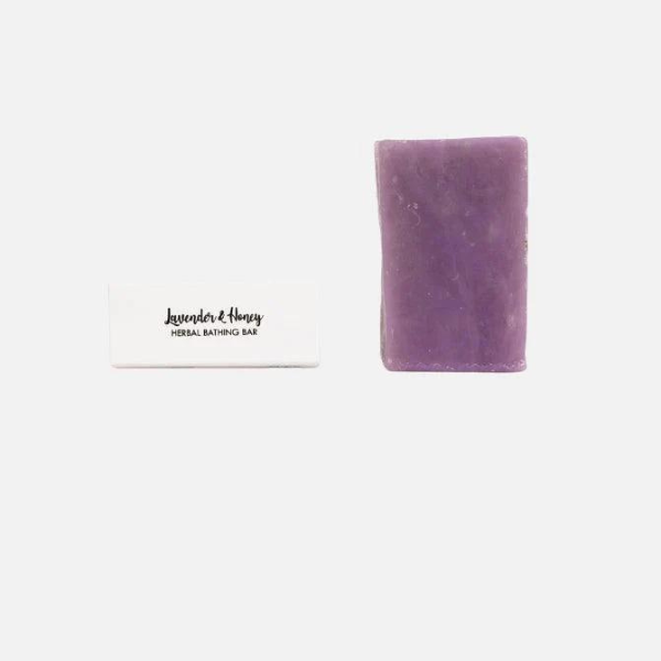 Lavender And Honey Bathing Bar - (Cleansing, Skin Lightening, Relaxing) - Natural Handcrafted Bar (125g)