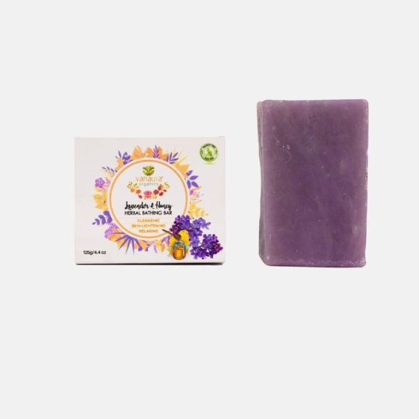 Lavender And Honey Bathing Bar - (Cleansing, Skin Lightening, Relaxing) - Natural Handcrafted Bar (125g)