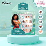 Disney Moana Stick-On Nails, Pack of 24 for Kids & Preteens by Princess by RENEE