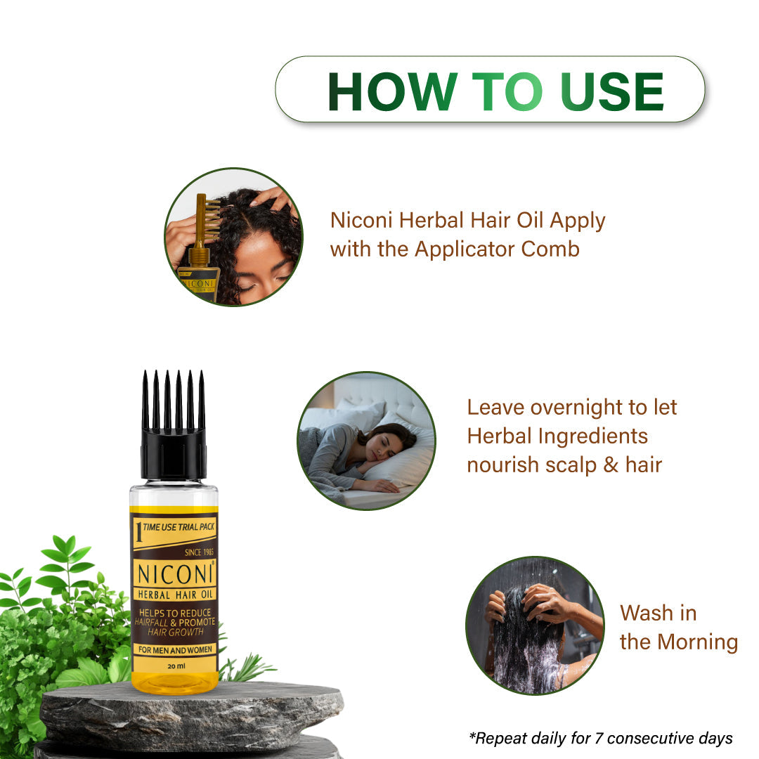 Niconi Herbal Hair Oil Testing Bottle 20 ml