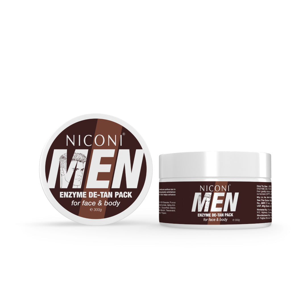 Niconi Men Enzyme De-Tan Pack For Face & Body-(300g) B2B