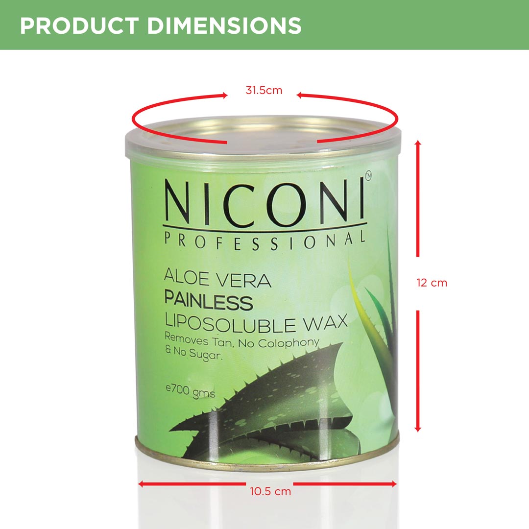 NICONI Painless Liposoluble Hair Removal Wax (Aloe Vera) 700gms