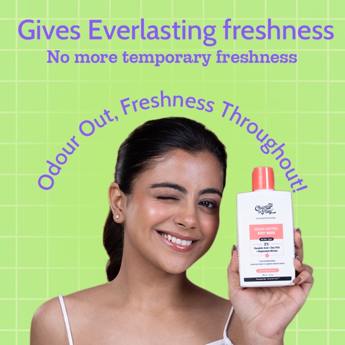 2% Mandelic Acid Odour Control Body Wash for Long Lasting Freshness - 236 ml