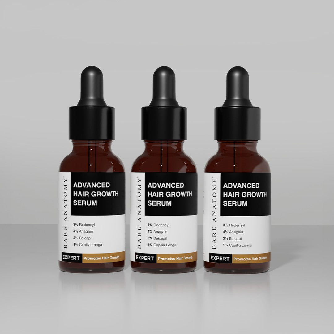 Advanced Hair Growth Serum with Redensyl, Rosemary, Rice Water - 30 ml | Pack of 3