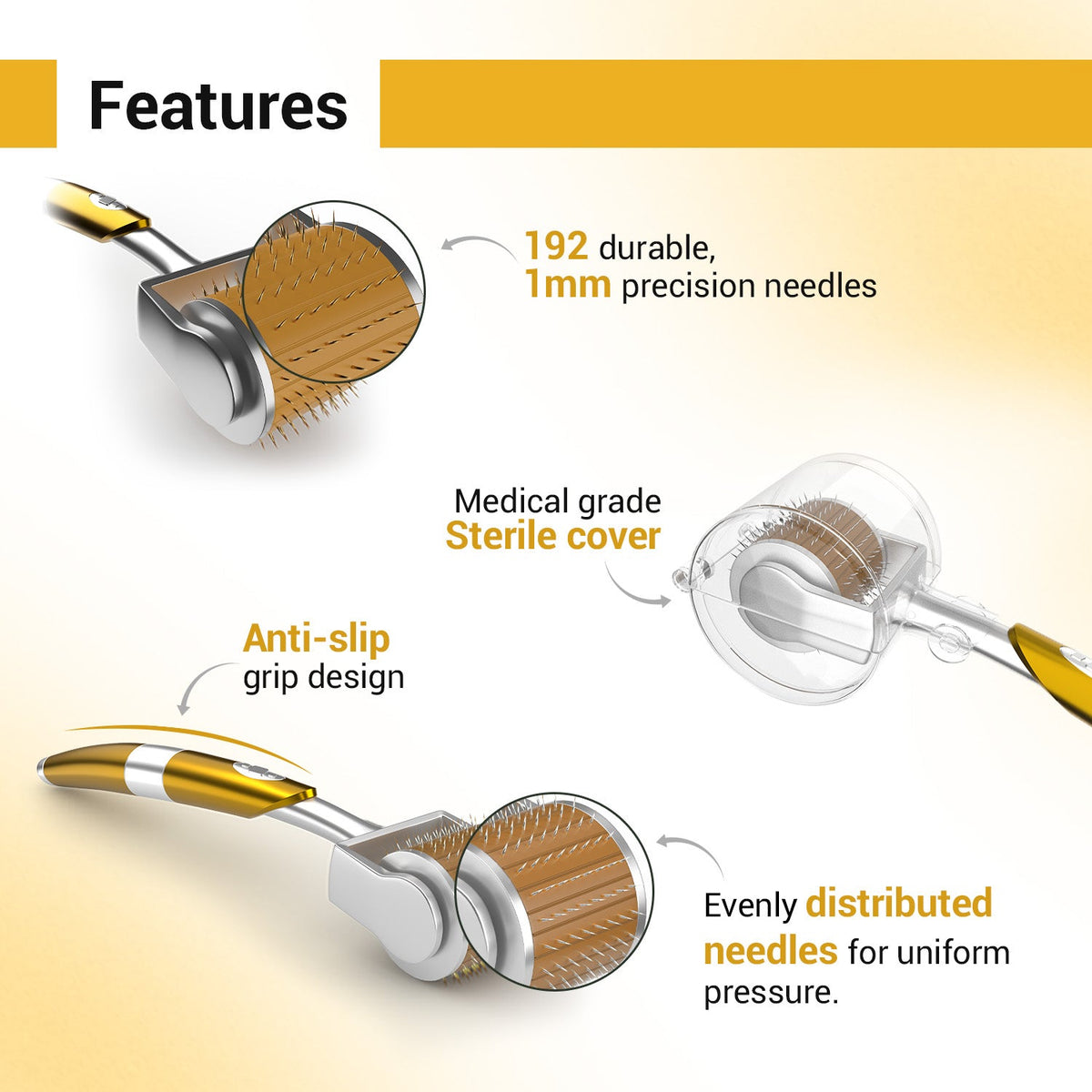 Derma Roller Professional 1mm | For Hair & Skin